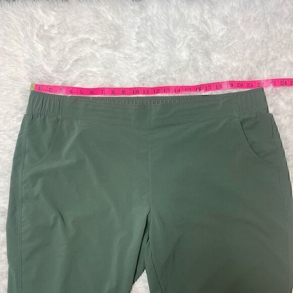 Eddie Bauer Womens Slim Ankle Hiking Traveler Pants Sz XXL Green Stretch Lightwe - Picture 7 of 11